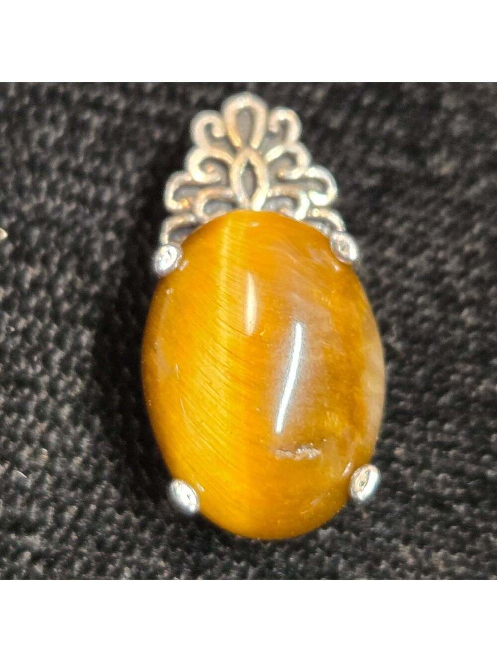 Sterling Silver Pendant with Tigers Eye Stone